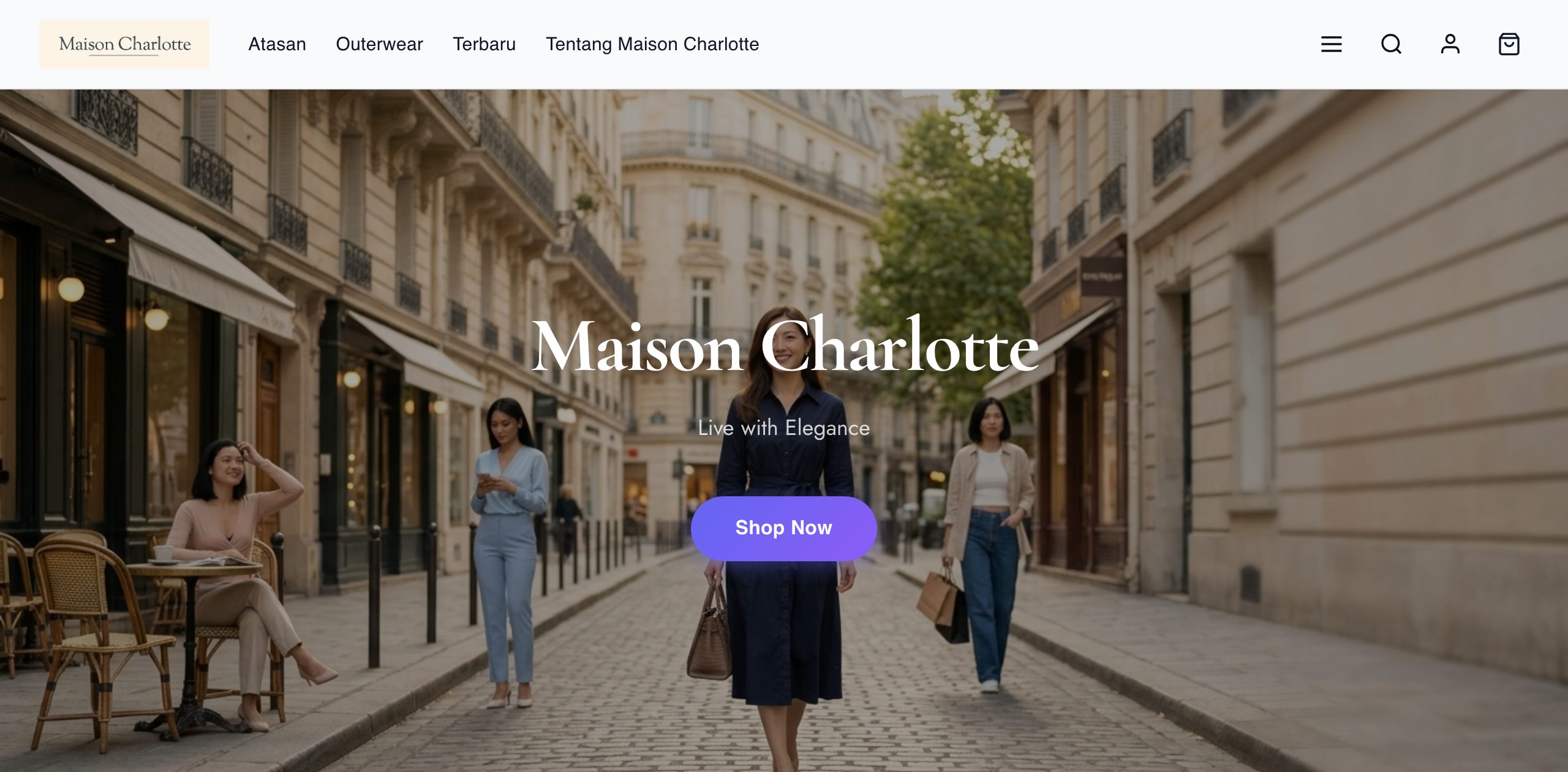 Maison Charlotte — a real storefront built on Morro